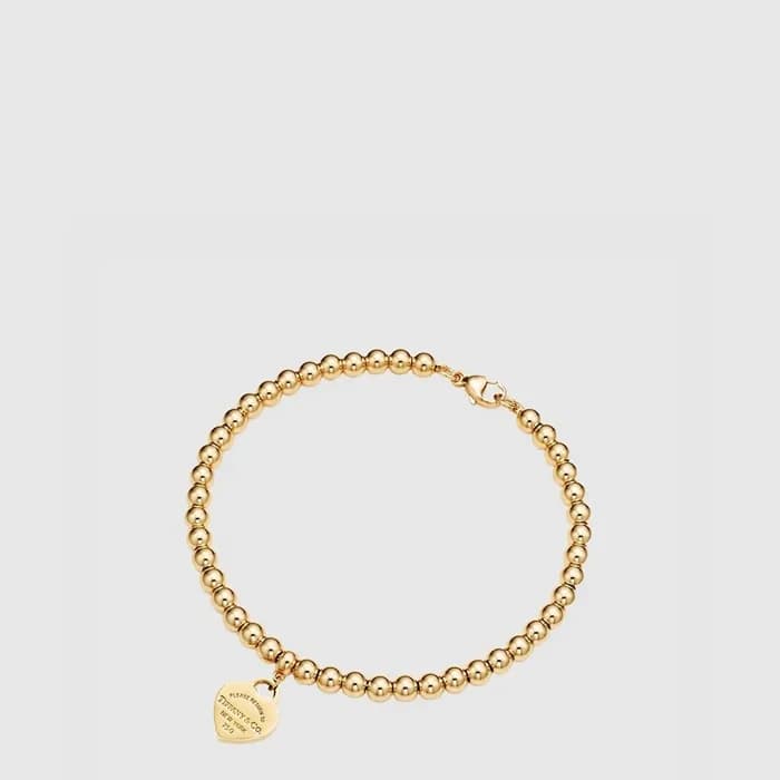 티파니 여성 하트 태그 비드 팔찌 - Tiffany & Co Womens Heart Tag Bead Bracelet - acc9028x - 1