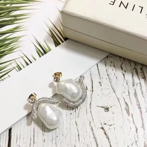 CELINE White Gold Earring - 셀리느 여성용 실버 골드 귀걸이 - 1
