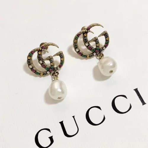 GUCCIr Rose Gold Earring - 구찌 여성용 18k도금 로즈 골드 귀걸이 - 1