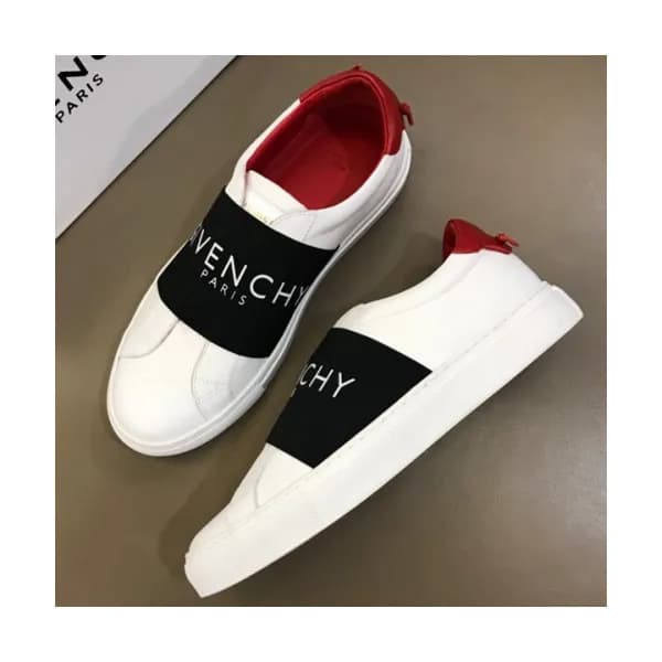 Givenchy 2018 Mens Elastik Strap Leather Sneakers … - 1