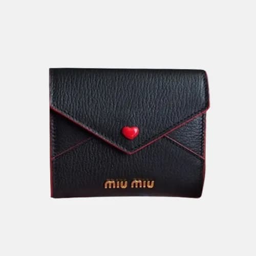 MiuMiu 2018 Madras Leather Wallet Love 5MH014 - 미우… - 1