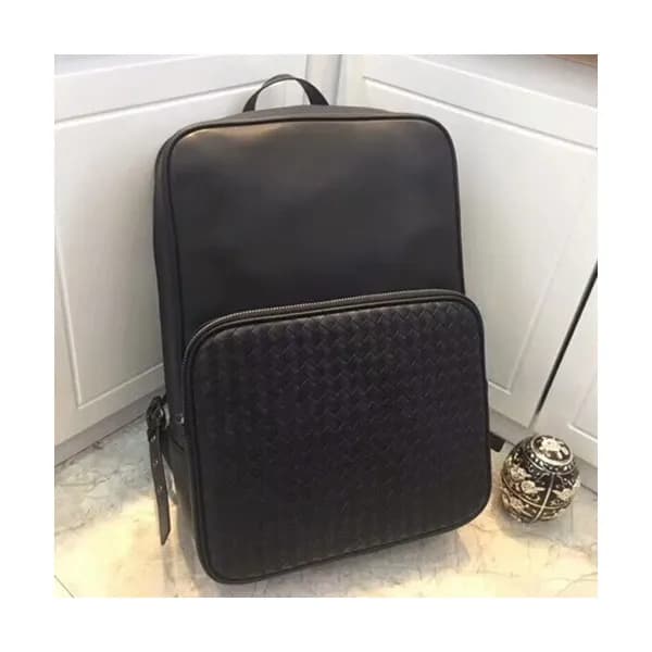 Bottega Veneta Leather Black Back Pack,29cm - 보테가 … - 1