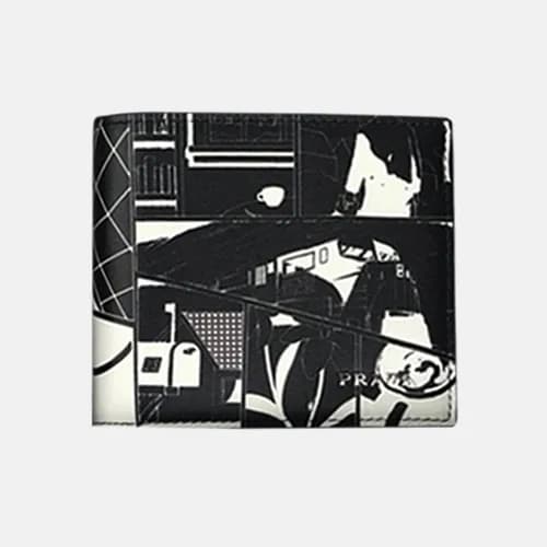 Prada 2019 Mens Saffiano Steel Logo Small Wallet 2… - 1
