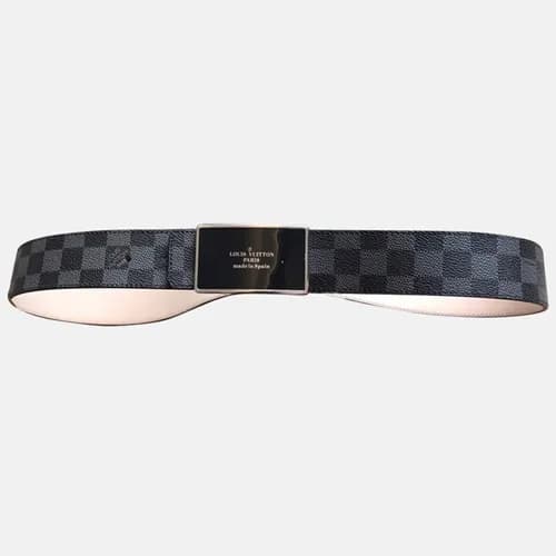 Louis vuitton 2019 Mens Damier Logo Leather Belt M… - 1