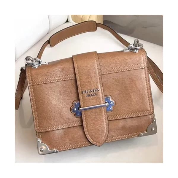 Prada Cahier Leather Shoulder Bag,24cm - 프라다 카이에 레… - 1