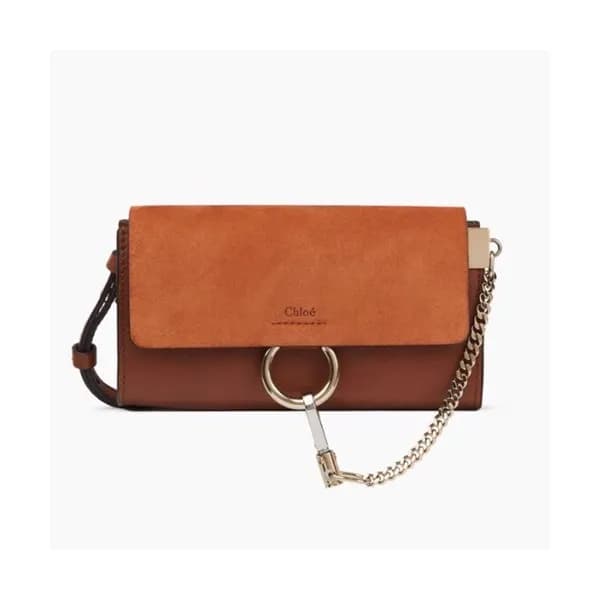 Chole 2019 Faye Leather Shoulder Bag, 24cm - 끌로에 … - 1