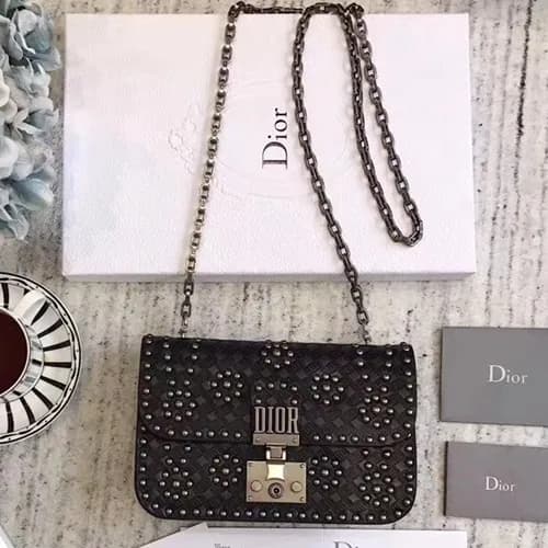 Dior 2019 Addict Leather Chain Shoulder Bag,21CM -… - 1