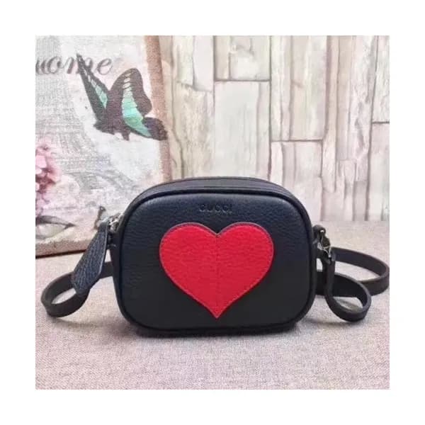 Gucci 2019 Heart Leather Women Mini Shoulder Cross… - 1