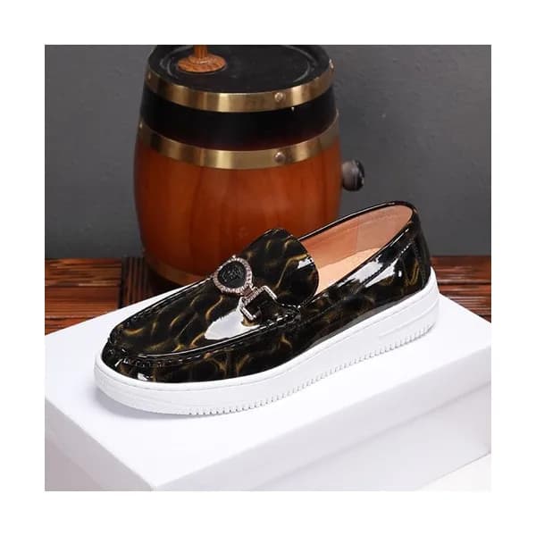 Versace 2019 Mens Leather Slip On - 베르사체 2019 남성용… - 1
