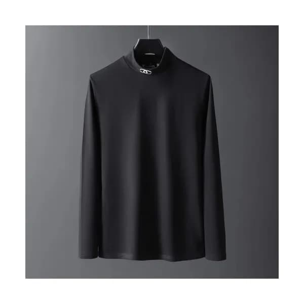 Chanel 2019 Mens Turtle-neck Logo Cotton Tshirts -… - 1