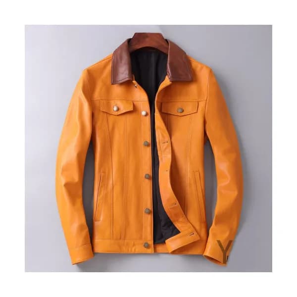 Louis vuitton 2019 Mens Logo Leather Jacket - 루이비통… - 1