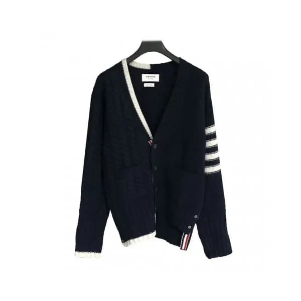 Thom Browne 2019 Womens Classic V-neck Knit Cardi… - 1