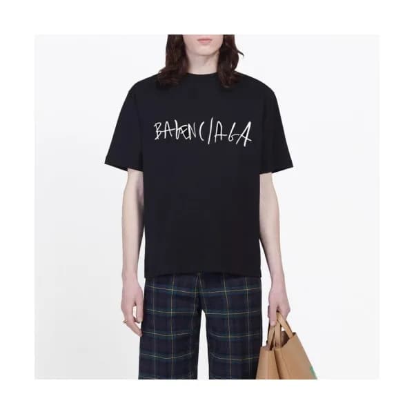 [발렌시아가]Balenciaga 2020 Mm/Wm Logo Cotton Short Sle… - 1