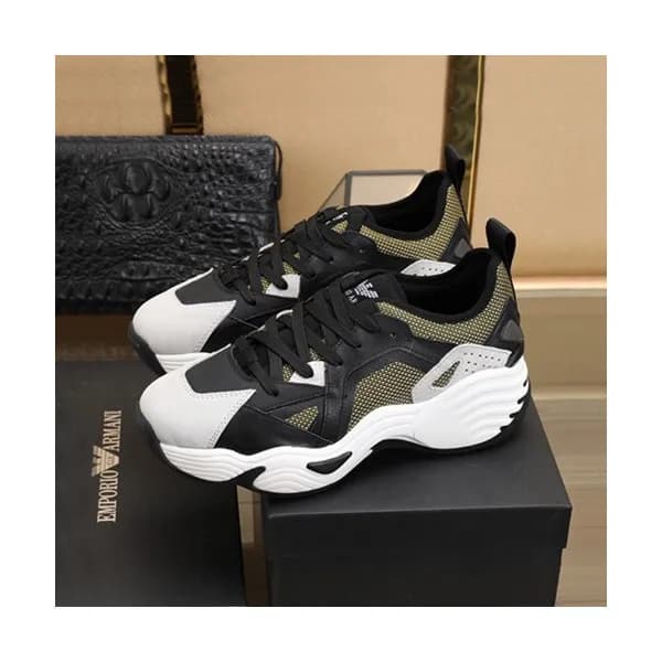 Armani 2020 Mens Leather Sneakers - 알마니 2020 남성용 … - 1