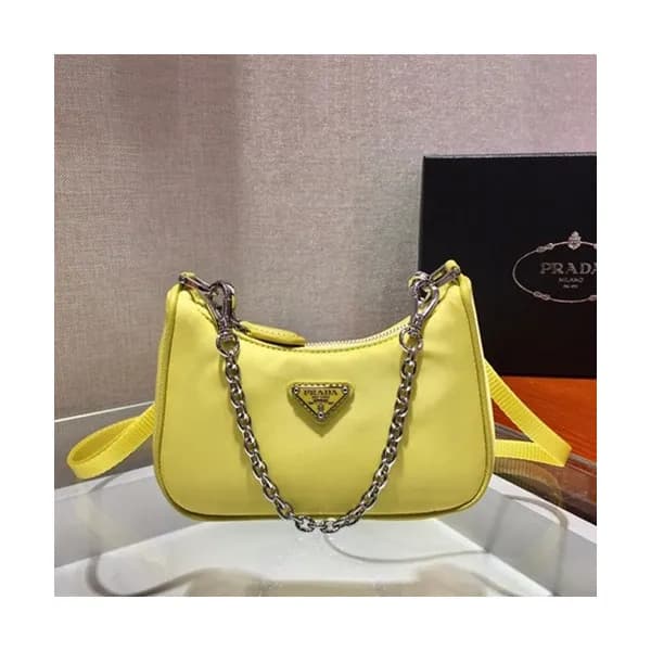 Prada 2020 Nylon Mini Hobo Tote Shoulder Bag,15CM … - 1