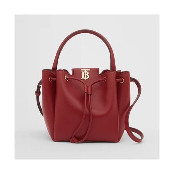 Burberry 2020 TB Leather Bucket Tote Shoulder Bag,… - 1