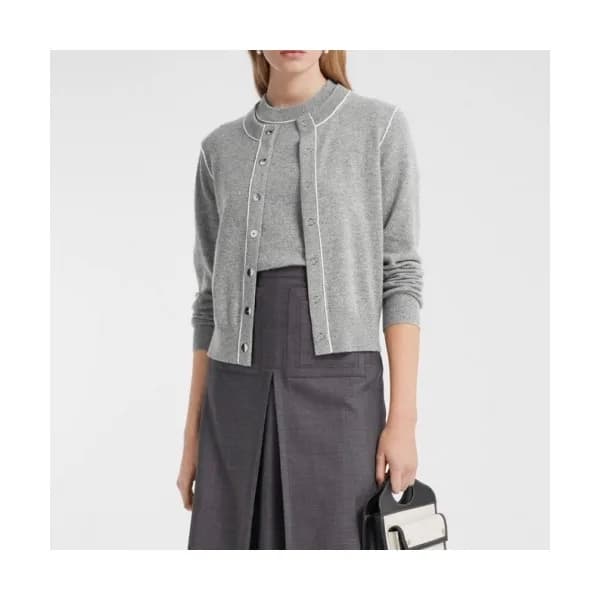 Burberry 2019 Womens Vintage V-neck Wool Cardigan … - 1