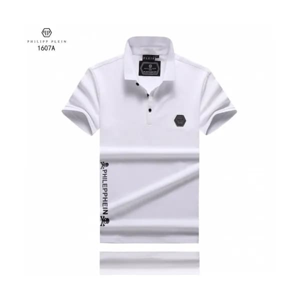 Philipp Plein Mens Logo Cotton Short Sleeved Polo … - 1