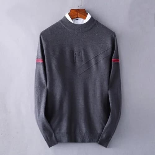 [펜디]Fendi 2020 Mens Logo Crew-neck Wool Sweaters -… - 1