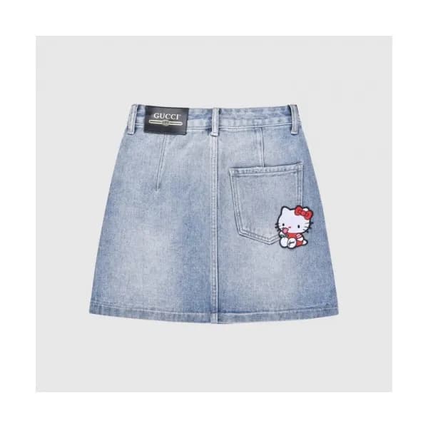 Gucci Womens Initial Logo Skirts Blue - 구찌 2021 여…