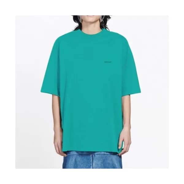 Balenciaga Mm/Wm Logo Cotton Short Sleeved Tshirt… - 1