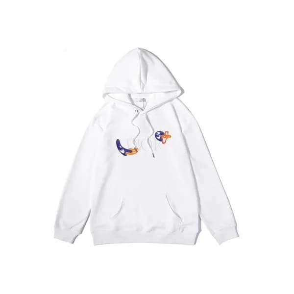 Dior Mm/Wm Logo Casual Cotton Hoodie White - 디올 … - 1