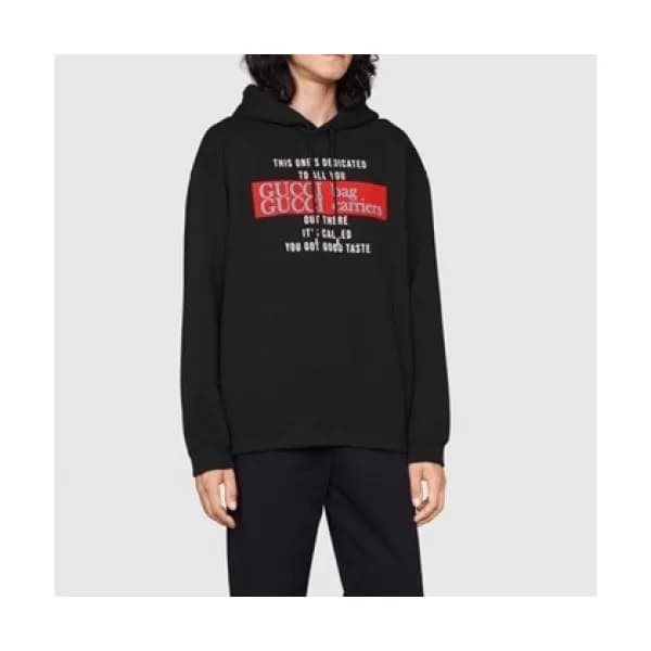 Gucci Mm/Wm Logo Casual Hoodie Black - 구찌 2021 남/… - 1