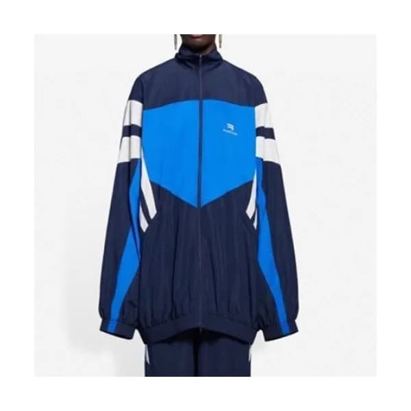 Balenciaga Mens Logo Casual Jackets Navy - 발렌시아가 … - 1