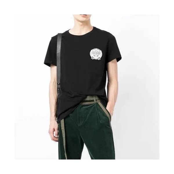 Balmain Mens Logo Cotton Short Sleeved Tshirs Bla… - 1