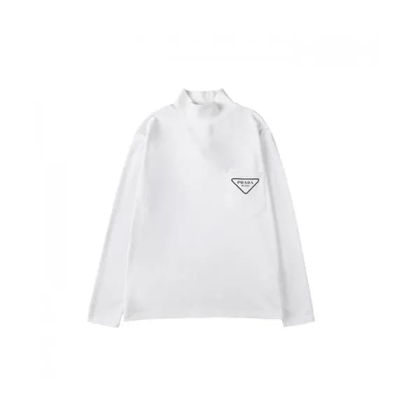 Prada Mens Crew-neck Cotton Tshirts White - 프라다 2… - 1
