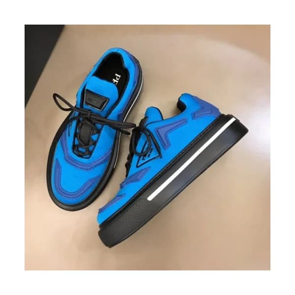 프라다 남성 레트로 레더 스니커즈 Size(240 - 270) 블루 - Prada Me… - 1