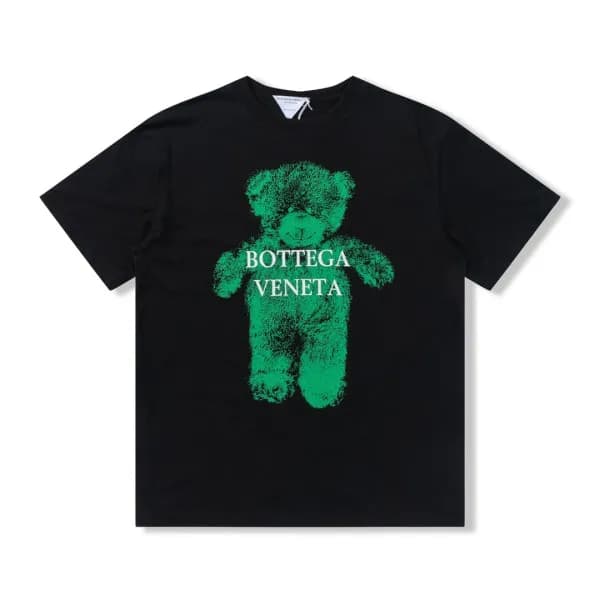 보테가 남자 크루넥 블랙 반팔티 - Unisex Black Short-sleeved Tsh… - 1