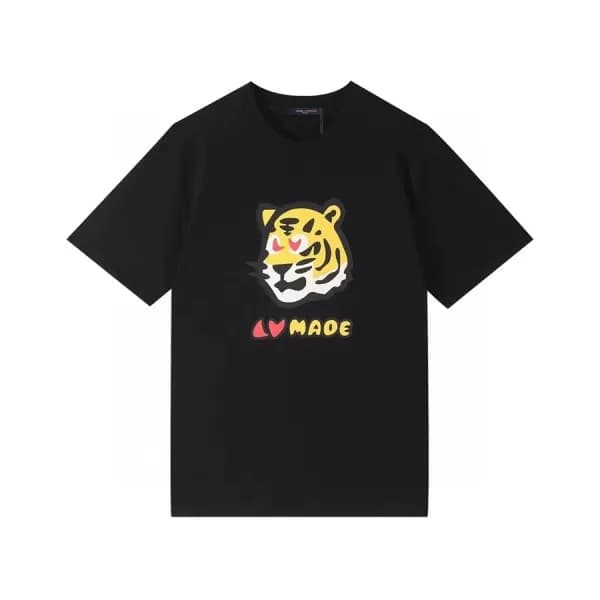 루이비통 남성 크루넥 블랙 반팔티 - Mens Black Tshirts - lou03972… - 1