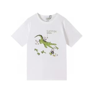 랑방 남성 이니셜 화이트 반팔티 - Mens White Tshirts - lan0022x