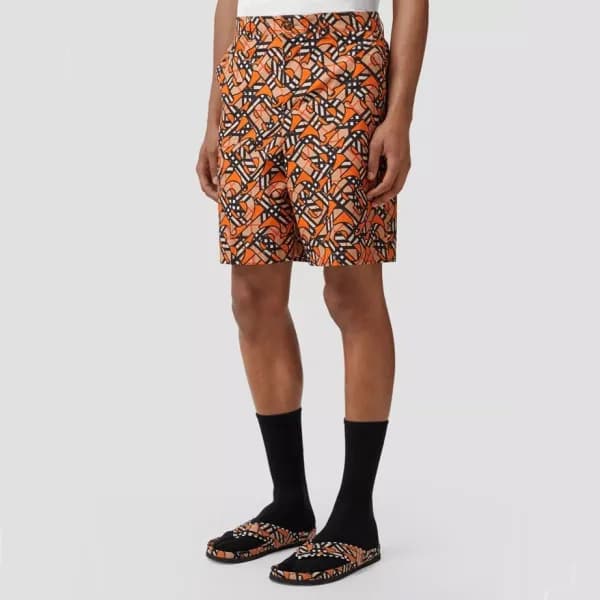 버버리 남성 캐쥬얼 오렌지 반바지 - Mens Orange Half-pants - bur0… - 1