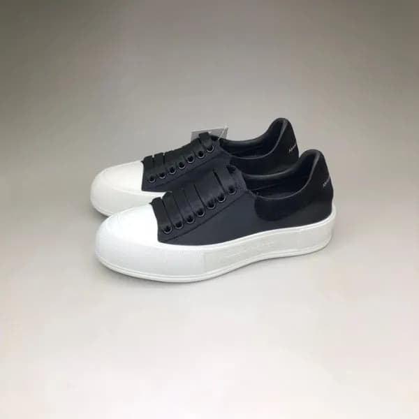 알렉산더맥퀸 남/녀 블랙 스니커즈 - Unisex Black Sneakers - alx01… - 1