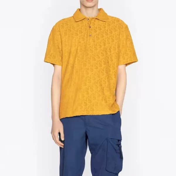 디올 남성 오렌지 폴로 반팔티 - Dior Mens Orange Tshirts - dio0… - 1