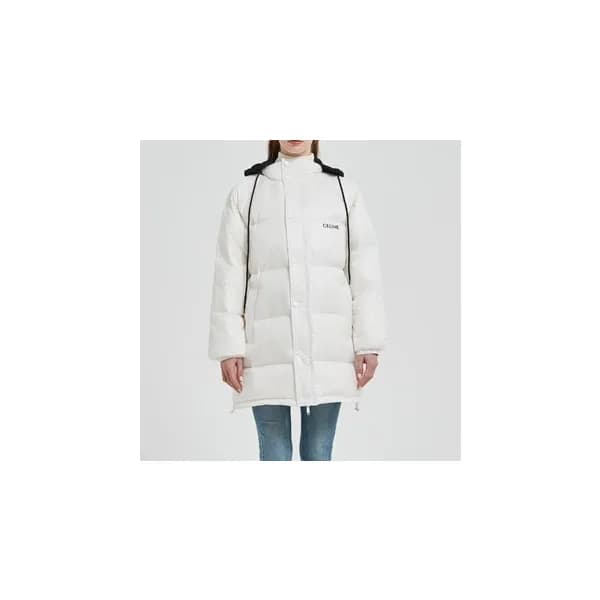 셀린느 여성 화이트 구스다운 롱패딩 - Celine Womens White Padding … - 1