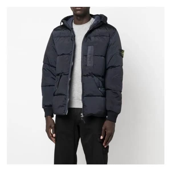 스톤아일랜드 남성 네이비 구스다운 패딩 - Stone Island Mens Navy Pad… - 1