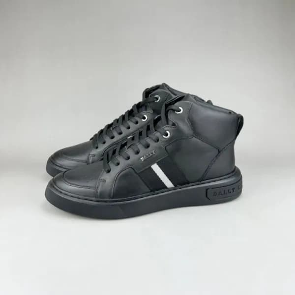 발리 남성 블랙 하이탑 스니커즈 - Bally Mens Black Sneakers - ba… - 1