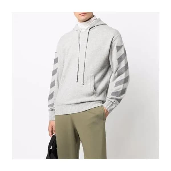 오프화이트 남성 그레이 후드티 - Off-white Mens Gray Hoodie - of… - 1