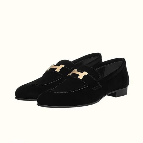 에르메스 여성 시그니처 블랙 로퍼 - Hermes Womens Black Loafer - … - 1