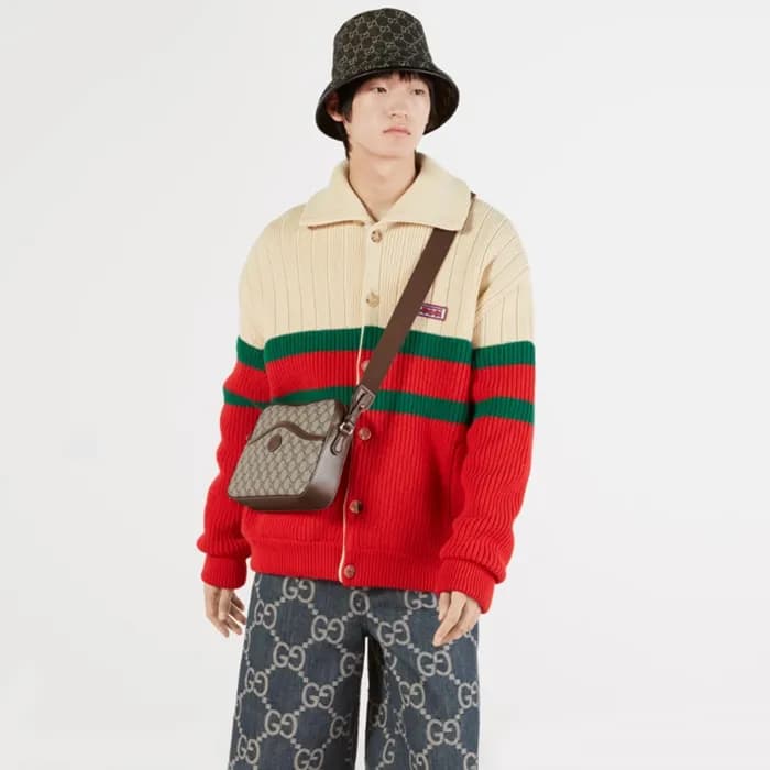 구찌 남성 브라운 GG Retro 크로스 백- Gucci Mens Brown Cross B… - 1