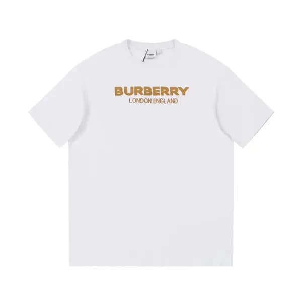 버버리 남/녀 화이트 크루넥 반팔티 - Burberry Unisex White Tshirt… - 1
