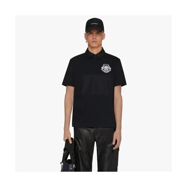 지방시 남성 블랙 폴로 반팔티 - Givenchy Mens Black Short Sleev… - 1