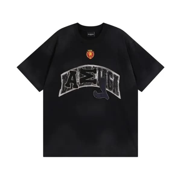 발렌시아가 남성 블랙 크루넥 반팔티 - Balenciaga Mens Black Short … - 1