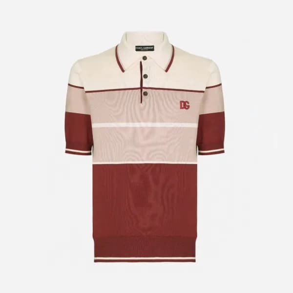 돌체앤가바나 남성 브라운 폴로 반팔티 - Dolce&Gabbbana Mens Brown T… - 1