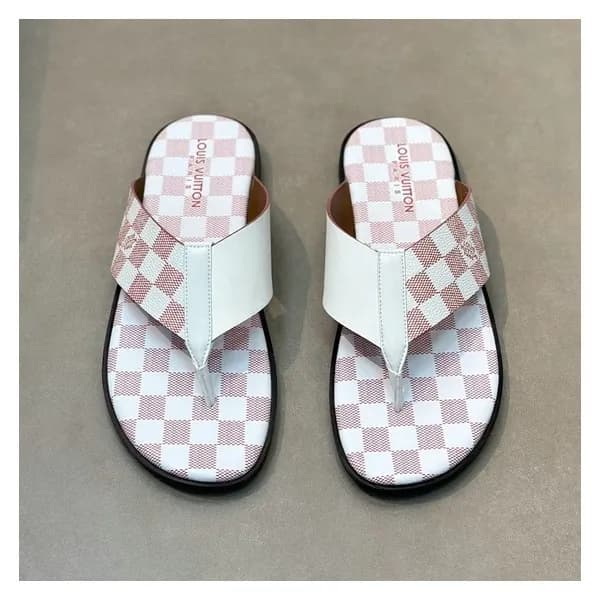 루이비통 남성 버건디 슬리퍼 - Louis vuitton Mens Burgundy Slip… - 1