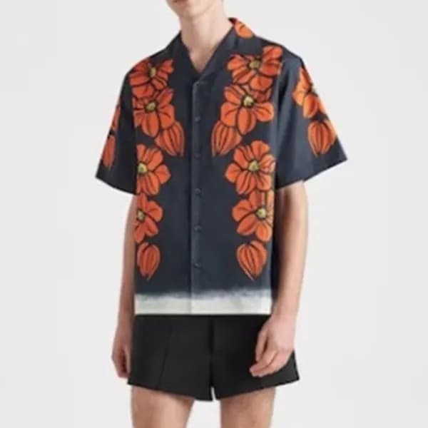 프라다 남성 블루 폴로 반팔 티셔츠 - Prada Mens Blue Tshirts - pr… - 1