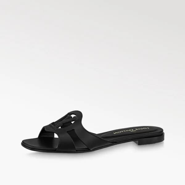 루이비통 여성 블랙 슬리퍼 - Louis vuitton Womens Black Slippe… - 1